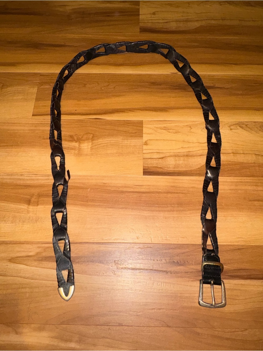 Bachrach Braided Leather Belt - Black